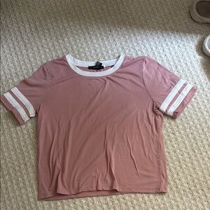 Forever 21 Pink and White Tee